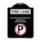 Signmission Fire Lane Emergency Access Route W/ No Parking Heavy-Gauge Aluminum Sign, 24" x 18", BW-1824-24016 A-DES-BW-1824-24016 - alternate 1